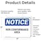 Signmission Non-Conformance Area, 7 in W x Rectangle, Vinyl Decal OS-2PACK-NS-D-57-L-15057 - alternate 6